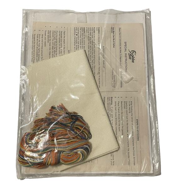 Golden Bee Counted Cross Stitch Kit “Any Man Can be a Father” Complete NEW Open - Picture 7 of 10